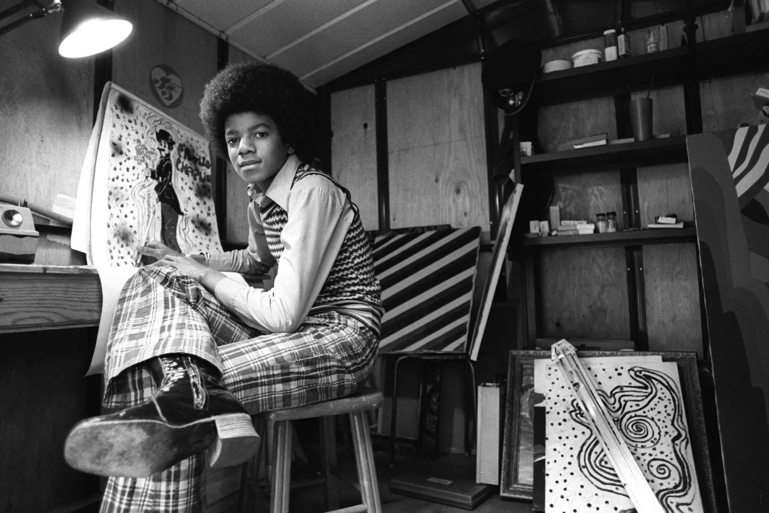 Michael Jackson drawing 1972 Jim Britt photo