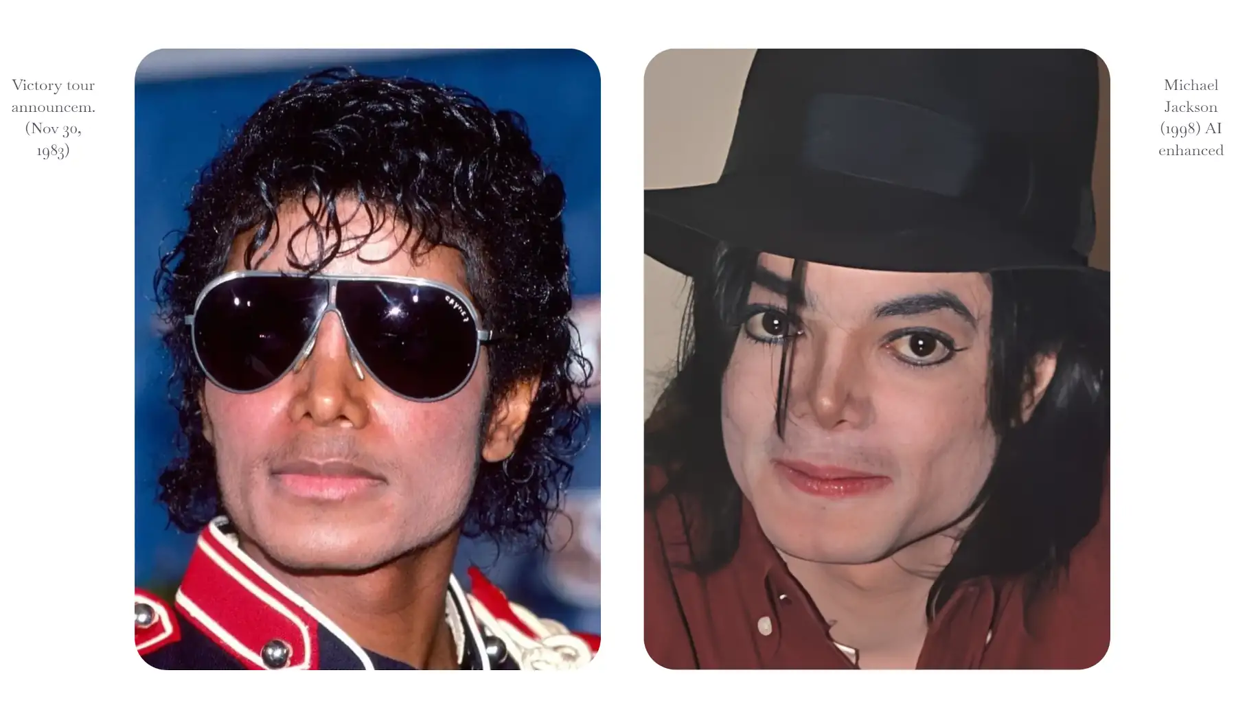 Michael Jackson 1983 vs 1998
